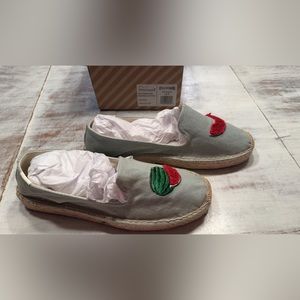 Brand New Soludos Watermelon Slice Espadrilles Slippers Slip On Shoes Size 9
